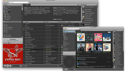 Первый интерфейс десктопного приложения Spotify