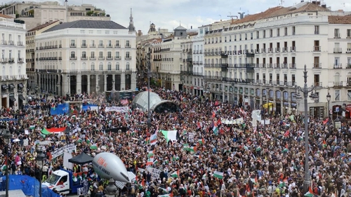 Протесты против геноцида в Газе в Мадриде, май 2025 года